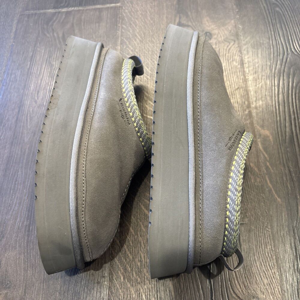 Koolaburra By Ugg Burree Gray Platform Suede Sherpa Lined Clog Slippers Size 10 - Picture 11 of 11